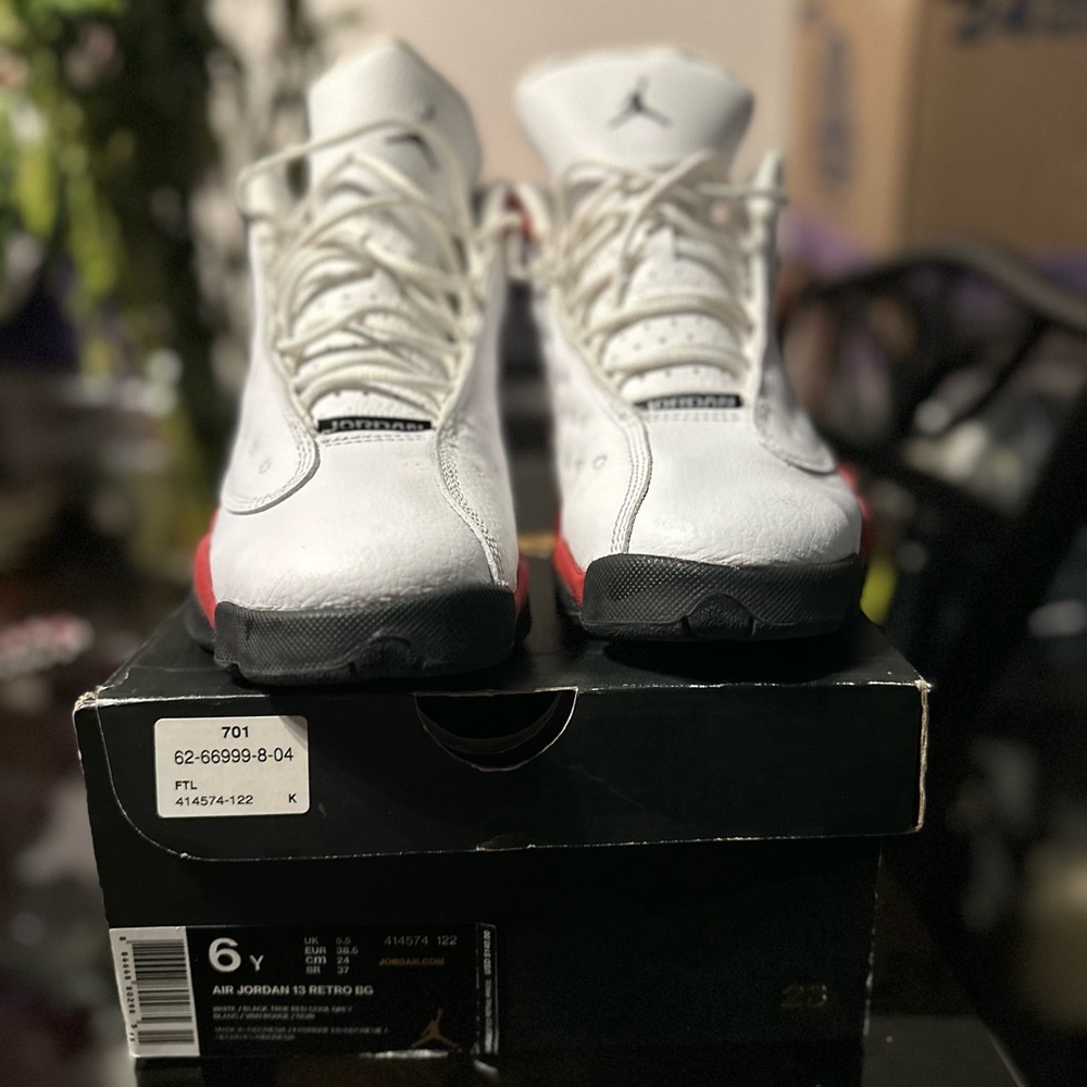 Jordan Kids Sneakers - White and Black with Red Accents
